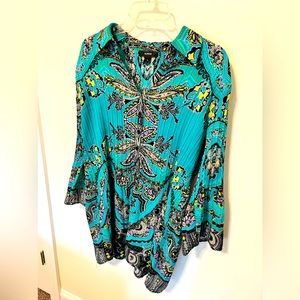 Alfani Women’s Long Blouse with Bell Sleeves / Size 14 / 100% Polyester